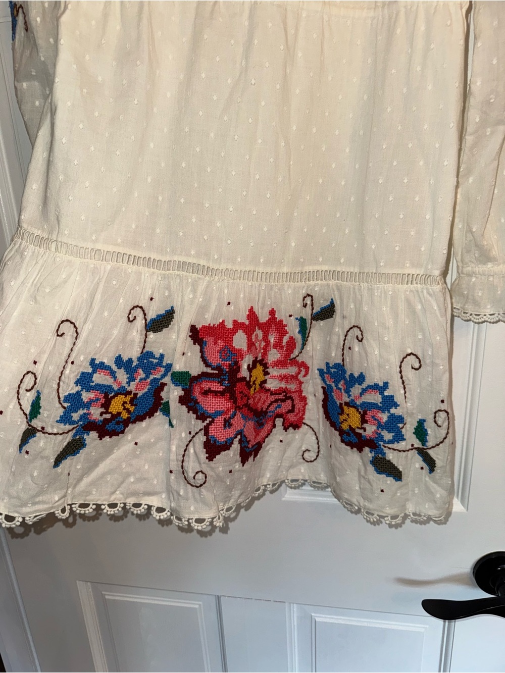 Farm Rio Macaw Cross Stitch Dress size Small - Picture 6 of 6
